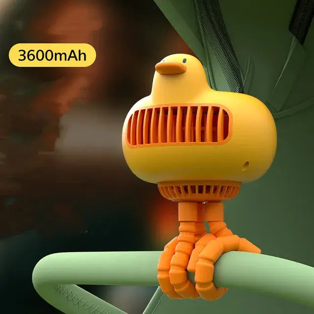 CoolQuacker Stroller Fan: Portable, USB-Powered, Adjustable, Bladeless