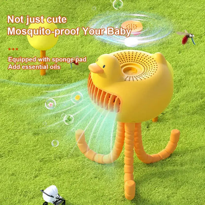 CoolQuacker Stroller Fan: Portable, USB-Powered, Adjustable, Bladeless