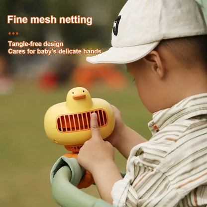 CoolQuacker Stroller Fan: Portable, USB-Powered, Adjustable, Bladeless